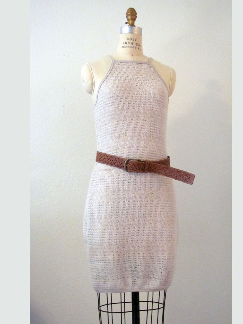 Tan Perforated Leather Belt